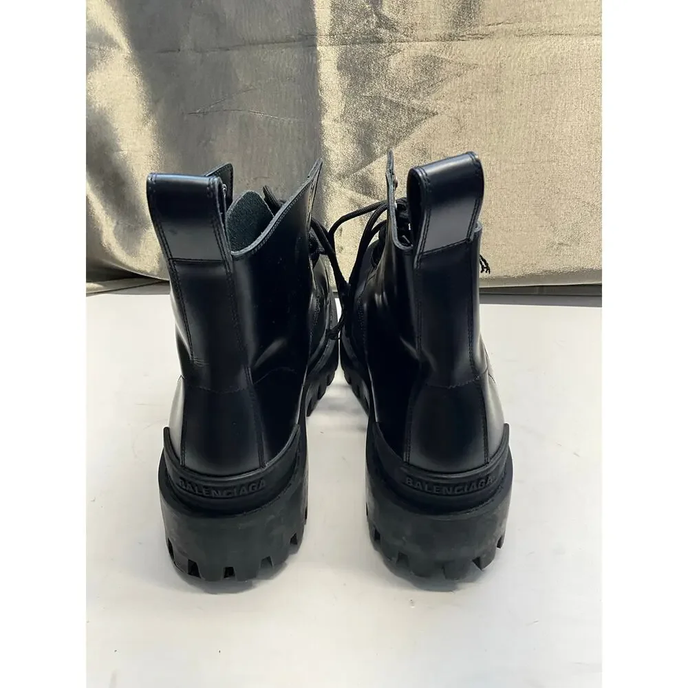 Balenciaga Combat Strike leather combat boots